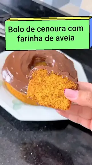 bolo de cenoura com xilitol é farinha de aveia