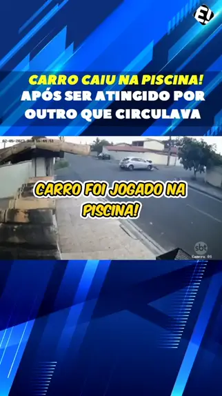 Um carro foi parar em uma piscina de uma casa em Maricá RJ após