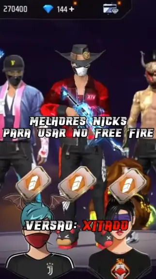 nicks para free fire versão xitado