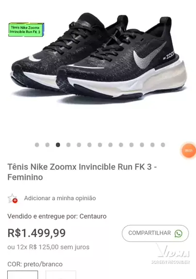 Nike store preto centauro