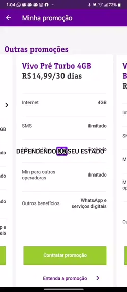 como antecipar promoção vivo turbo