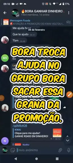 BORA GANHAR DINHEIRO BORAGANHARDINHEIRO . udio original criado por BORA GANHAR DINHEIRO. NOME DO GRUPO NO TELEGRAM NOS COMENT RIOS