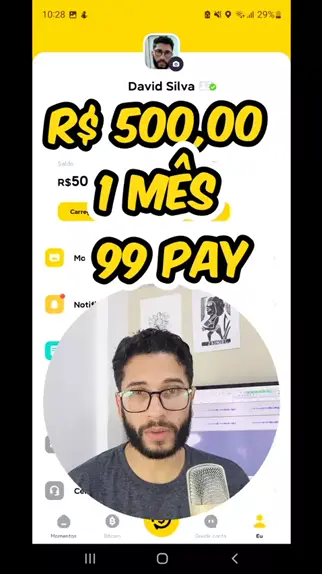 Quanto rende R 500 00 durante 1 mês na 99 pay dinheiro