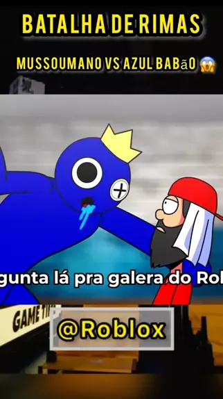 REAGINDO Azul Babão do Roblox Rainbow Friends Vs Mussoumano