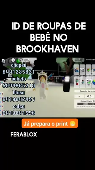 ID DE ROUPA PARA BEBÊ PRA USAR NO BROOKHAVEN RP 🏡 #roblox 