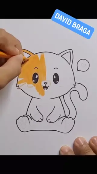 Aprenda a desenhar um gatinho fácil #drawing #viral #fyp