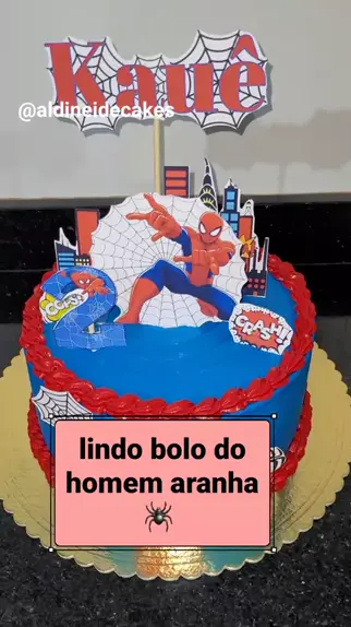 Bolo com a cara do Homem Aranha™ - Entrega Grátis em 24h - ChefPanda