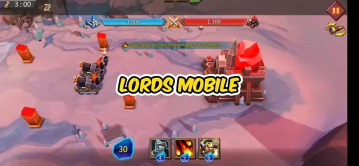 Coletando recursos em Lords Mobile