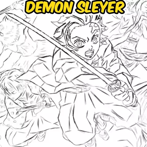 desenhos para colorir do demon slayer