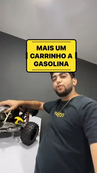 Como ligar um carrinho de controle remoto a gasolina. #baja5b