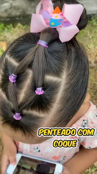 Penteado Infantil Fácil com Coque