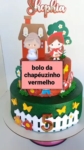 Bolo chantilly chapeuzinho Vermelho  Bolo de chantilly, Bolo, Bolos  decorados