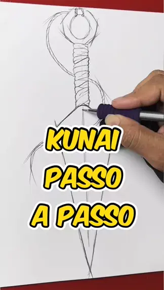 COMO DESENHAR KUNAI NINJA COM MINATO - PASSO A PASSO #ANIME 