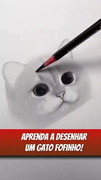 Aprenda a desenhar um gatinho fácil #drawing #viral #fyp