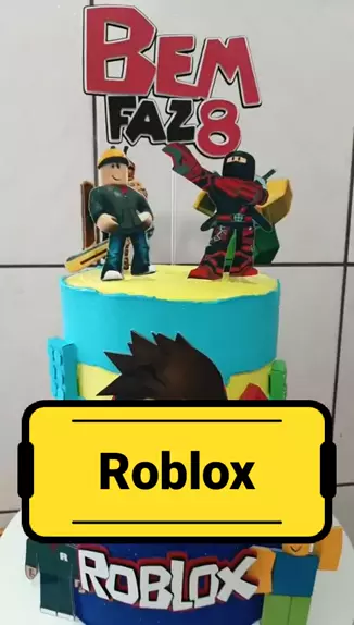 bolo do roblox feminino quadrado