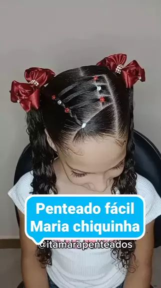 Penteado Infantil para escola com maria chiquinha 