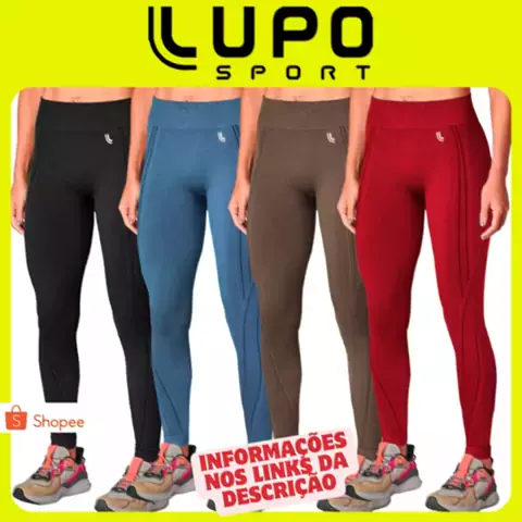 Calça Legging Lupo Basic Original Feminina Sport Fitness Academia Leguin  Legues Cintura Alta