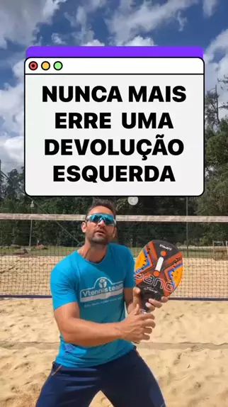 BEACH TENNIS NUNCA MAIS ERRE UMA DEVOLUÇÃO DE ESQUERDA Nesse vídeo você aprenderá como