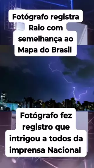 Fotógrafo amador captura raio com formato de mapa do Brasil 
