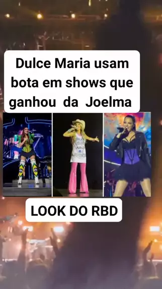 Dulce María, do RBD, usa bota dada por Joelma em último show no