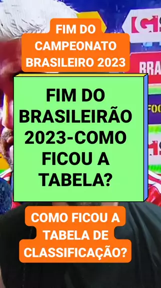 Tabela de classificação final do Brasileirão Série A 2023