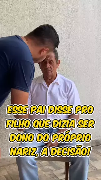 fatosreais filhos pai telekwai Esse pai disse pro filho que dizia ser dono do próprio nariz