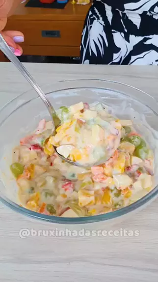 Salada De Frutas Cremosa Para O Seu Natal E Ano Novo