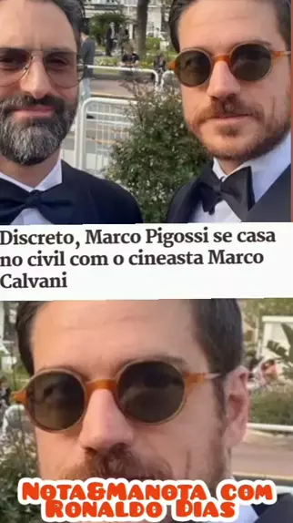 Marco Pigossi se casa com o cineasta Marco Calvani - Guia Gay São