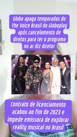 Globo apaga temporadas do The Voice Brasil do Globoplay após