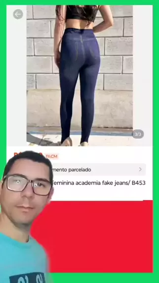 Calça Legging Feminina Academia Jeans Fake - Envio Imediato