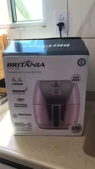 Super lançamento Fritadeira Air Fryer Oven Britânia Rosa 12L 1800W  BFR2150RS