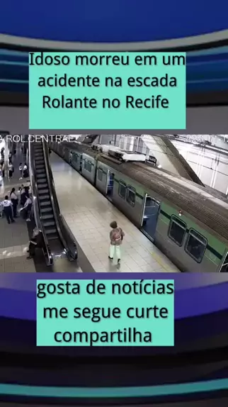 homem que caiu da escada rolante