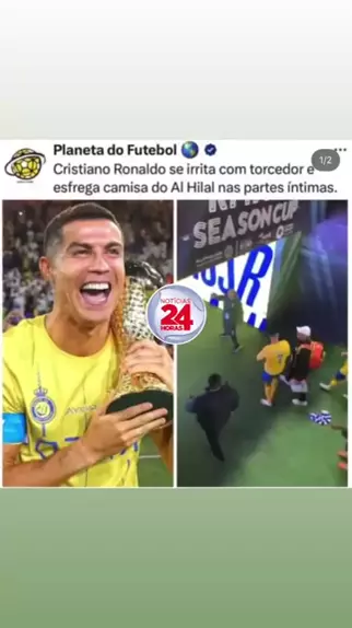Cristiano Ronaldo esfrega 'presente' de torcedor nas partes íntimas;  assista - Rádio Itatiaia
