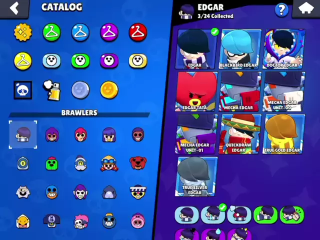 Doctor Edgar heroe skins in Brawl Stars