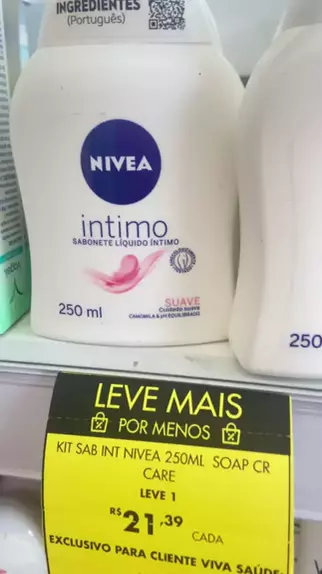 NIVEA Sabonete Líquido Íntimo Suave 250ml