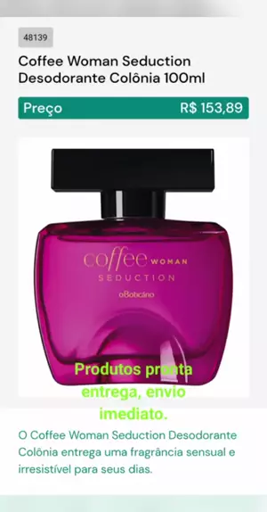 Coffee Woman Fusion Desodorante Colônia 100ml