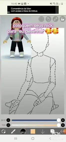 COMO DESENHAR UM PERSONAGEM DA ROBLOX