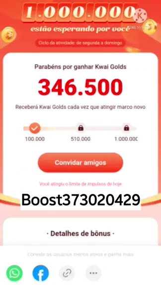 Como encontrar meu código de impulso no kwai 