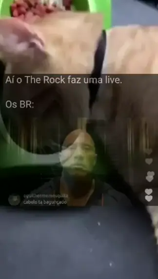 Brasileiro assistindo a live do The Rock é tipo: guithermemesquita. cabelo  ta bagunçado - iFunny Brazil