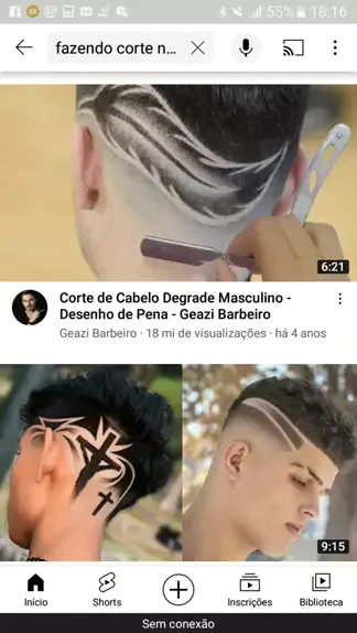 Corte de cabelo masculino com desenho passo a hot sale passo