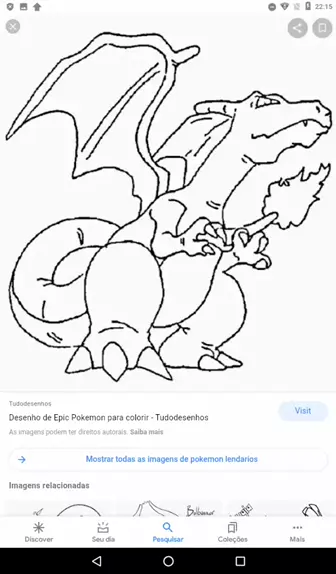 Desenhos para colorir de desenho de três pokémons lendários para