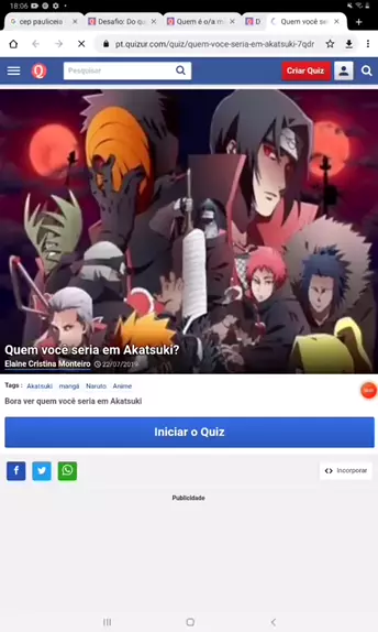 Quem você seria na Akatsuki?