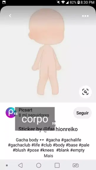 desenho de corpo de gacha