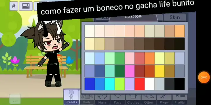 COMO FAZER UMA SKIN BONITO NO GACHA LIFE 