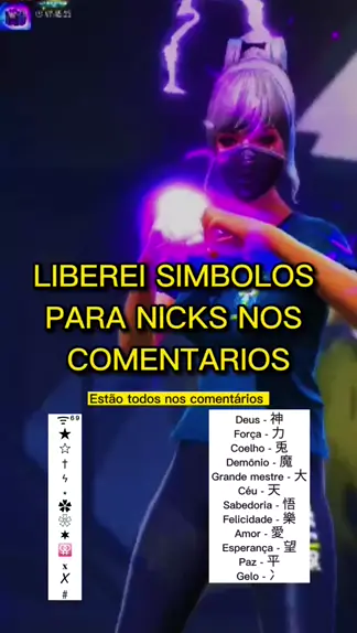 Simbolo da nike clearance para nick free fire