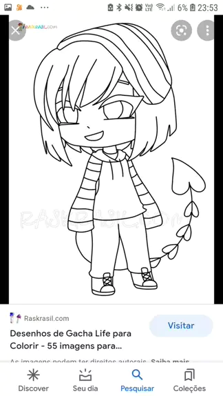 desenho para colorir gacha life