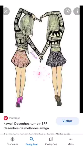 Melhores amigas BFF - Desenho Tumblr 