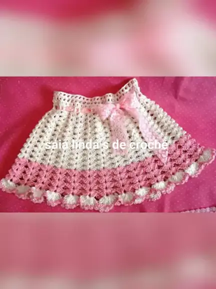 Saia de hot sale croche transpassada