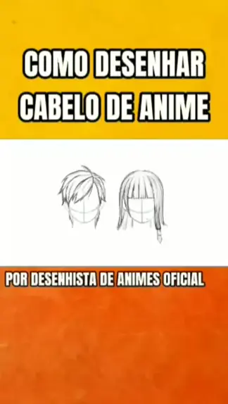 como desenhar cabelo de menina de anime