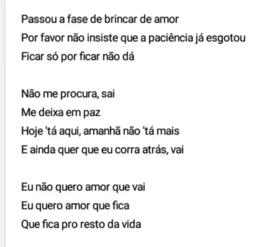 Quero Amor Que Fica